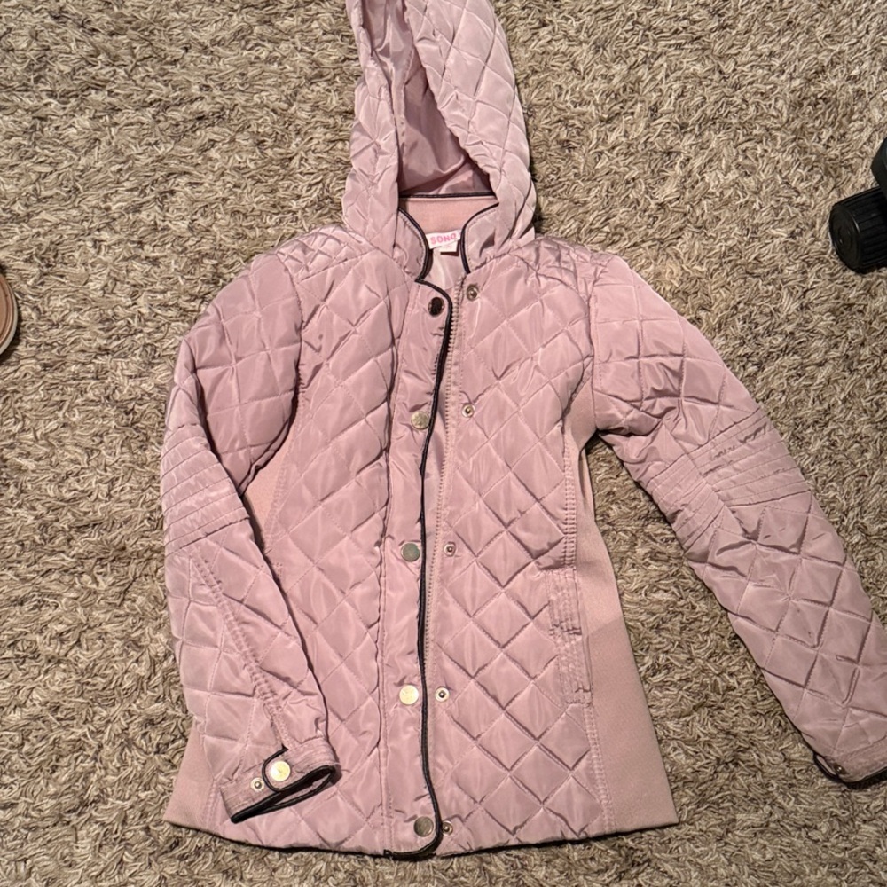Quilted Puffer Pink Kids Jacket